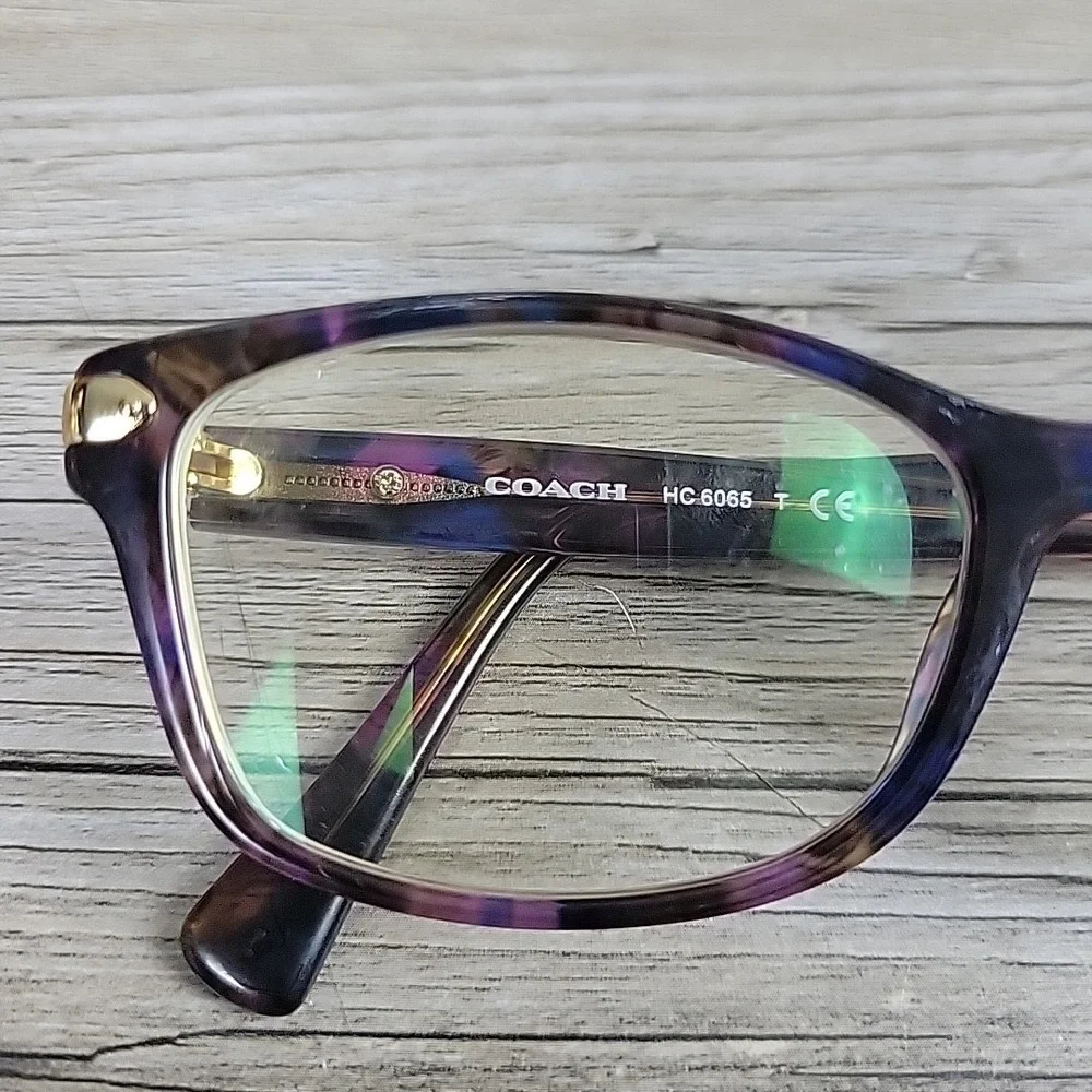 Coach Eyeglasses‎ HC6065 5288 49-17 135mm Confetti PURPLE FRAMES ONLY Full Rim